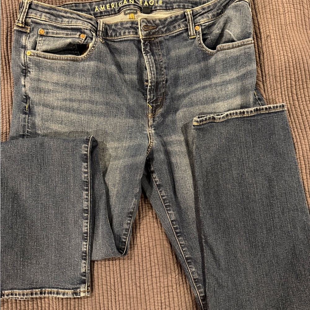 American Eagle Outfitters Men's Dark Blue Straight Jeans